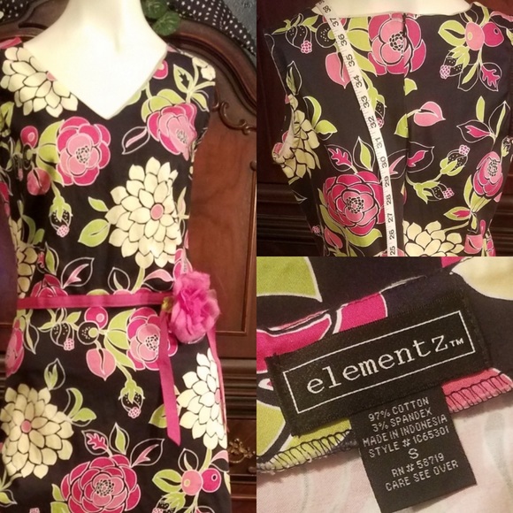 GUC Elementz Blooming Flowers Formal Sheath Dress - Picture 7 of 8